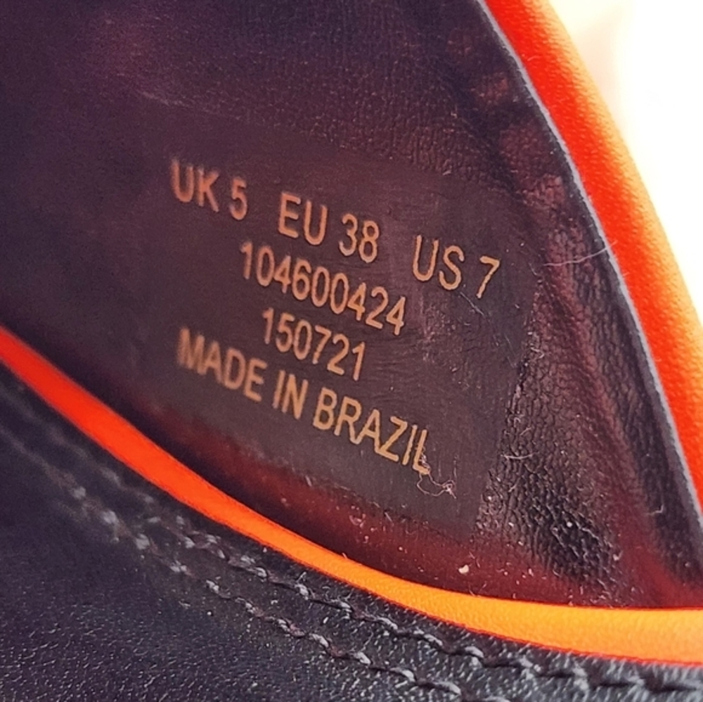 Asos Design Halliwell Triangle Block Heel Neon Or… - image 7